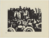 Artist: Counihan, Noel. | Title: On Bakery Hill. | Date: 1954 | Technique: linocut, printed in black ink, from one block