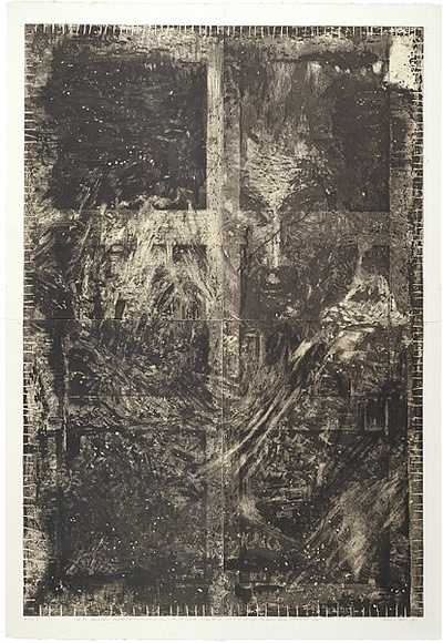 Artist: b'Sachs, Bernhard.' | Title: b'Demonstration: negative dialectics (reconstruction from a New York City corpse, 4:20 am, 1994, of X-rays of an anonymous 19th century American painting after Titian).' | Date: 1995, May | Technique: b'lithograph, printed in cream ink, from one plate; lift ground, spit bite, aquatint, roulette, burnish and drypoint, printed in colour, from multiple plates' | Copyright: b'\xc2\xa9 Bernhard Sachs' Artist: b'Sachs, Bernhard.' | Title: b'Demonstration: negative dialectics (reconstruction from a New York City corpse, 4:20 am, 1994, of X-rays of an anonymous 19th century American painting after Titian).' | Date: 1995, May | Technique: b'lithograph, printed in cream ink, from one plate; lift ground, spit bite, aquatint, roulette, burnish and drypoint, printed in colour, from multiple plates' | Copyright: b'\xc2\xa9 Bernhard Sachs'