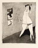 Artist: BALDESSIN, George | Title: Dancer. | Date: 1966 | Technique: etching and aquatint, printed in black ink, from one plate