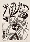 Artist: b'Akis, Timothy' | Title: b'War magic.' | Date: December 1975 | Technique: b'photo-screenprint, printed in brown ink, from one screen'