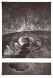 Artist: Pyke, Guelda | Title: Spilt coffee | Date: 1982 | Technique: etching and aquatint, printed in black ink, from one stone