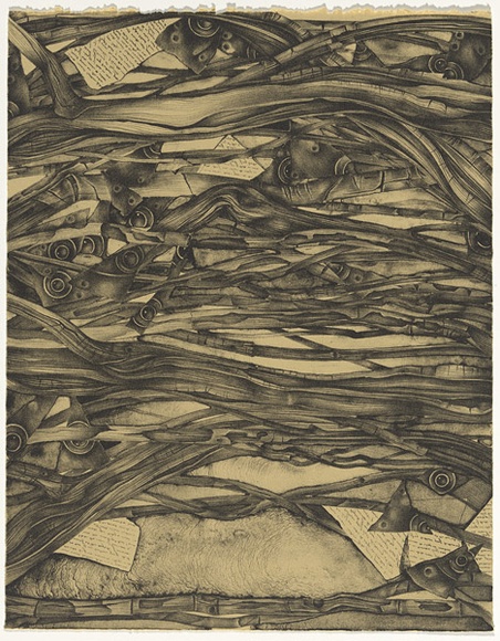 Title: Time and tide 1 | Date: 1995 | Technique: tuche and crayon lithograph, printed in black ink, from one plate