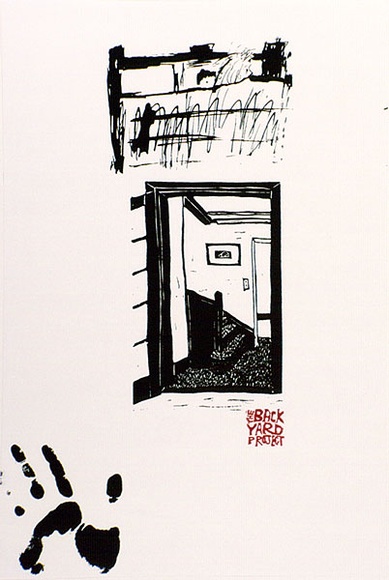 Artist: b'Sparke, Franki.' | Title: b'Poster: The Backyard Project.' | Date: 1989 | Technique: b'screenprint'