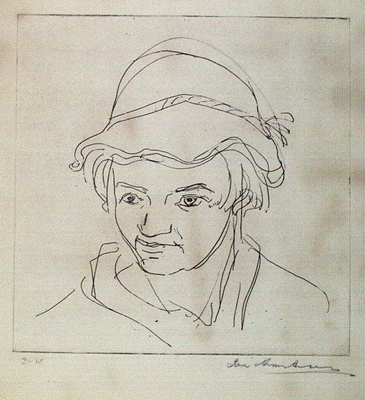 Artist: b'Armstrong, Ian.' | Title: b'(Head of a girl).' | Date: 1950s | Technique: b'etching and drypoint, printed in black ink, from one plate' Artist: b'Armstrong, Ian.' | Title: b'(Head of a girl).' | Date: 1950s | Technique: b'etching and drypoint, printed in black ink, from one plate'