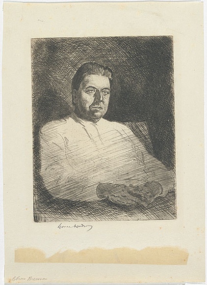 Artist: b'LINDSAY, Lionel' | Title: b'Chris Brennan' | Date: 1914 | Technique: b'etching, printed in black ink, from one plate' | Copyright: b'Courtesy of the National Library of Australia' Artist: b'LINDSAY, Lionel' | Title: b'Chris Brennan' | Date: 1914 | Technique: b'etching, printed in black ink, from one plate' | Copyright: b'Courtesy of the National Library of Australia'