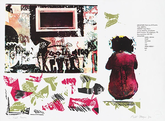 Artist: b'MEYER, Bill' | Title: b'Kool Kevin' | Date: 1974 | Technique: b'screenprint, printed in colour, from twelve screens (including indirect photo-screen images)' | Copyright: b'\xc2\xa9 Bill Meyer' Artist: b'MEYER, Bill' | Title: b'Kool Kevin' | Date: 1974 | Technique: b'screenprint, printed in colour, from twelve screens (including indirect photo-screen images)' | Copyright: b'\xc2\xa9 Bill Meyer'