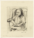 Artist: WALKER, Murray | Title: Old Mears and his withered arm | Date: 1962 | Technique: drypoint, printed in black ink, from one plate