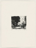 Artist: AMOR, Rick | Title: Path in the garden. | Date: 1993 | Technique: etching, printed in black ink, from one plate
