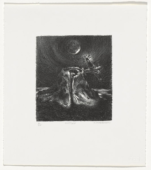 Artist: b'Mortensen, Kevin.' | Title: b'not titled' | Date: 1986 | Technique: b'lithograph' | Copyright: b'This work appears on screen courtesy of the artist' Artist: b'Mortensen, Kevin.' | Title: b'not titled' | Date: 1986 | Technique: b'lithograph' | Copyright: b'This work appears on screen courtesy of the artist'