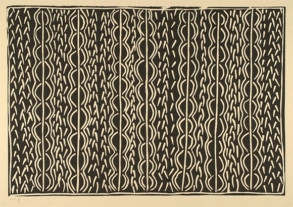Artist: b'Ngarraija, Tommy May.' | Title: b'Iurwuturr' | Date: 1995, November | Technique: b'linocut, printed in black ink, from one block' Artist: b'Ngarraija, Tommy May.' | Title: b'Iurwuturr' | Date: 1995, November | Technique: b'linocut, printed in black ink, from one block'