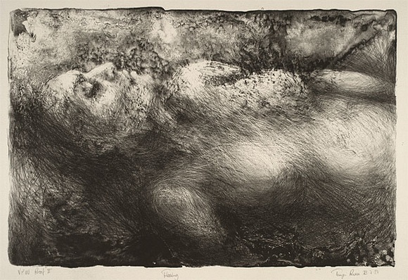 Artist: b'Riese, Tanja.' | Title: b'Floating' | Date: 1987 | Technique: b'lithograph, printed in black ink, from one stone' Artist: b'Riese, Tanja.' | Title: b'Floating' | Date: 1987 | Technique: b'lithograph, printed in black ink, from one stone'