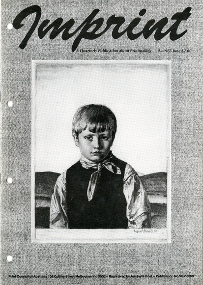 Artist: b'PRINT COUNCIL OF AUSTRALIA' | Title: b'Periodical | Imprint. Melbourne: Print Council of Australia, vol. 20, no. 2,  1985' | Date: 1985
