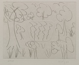 Artist: Risley, Tom. | Title: not titled [crab] [set of 3 etchings #2] | Date: 1990 | Technique: etching, printed in black ink, from one plate; with embossing