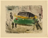 Artist: Nolan, Sidney. | Title: Billiard players | Date: c.1946 | Technique: monotype