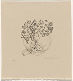 Artist: White, Susan Dorothea. | Title: Storm in a tea-cup | Date: 1983 | Technique: lithograph, printed in black ink, from one stone [or plate]