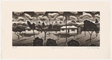 Artist: b'Mombassa, Reg.' | Title: b'crows and wires' | Date: 2002 | Technique: b'etching and aquatint, printed in black ink, from one plate'