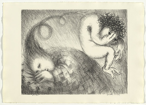 Artist: b'BOYD, Arthur' | Title: b'St Francis when young dreaming of a hunchback.' | Date: (1965) | Technique: b'lithograph, printed in black ink, from one plate' | Copyright: b'Reproduced with permission of Bundanon Trust' Artist: b'BOYD, Arthur' | Title: b'St Francis when young dreaming of a hunchback.' | Date: (1965) | Technique: b'lithograph, printed in black ink, from one plate' | Copyright: b'Reproduced with permission of Bundanon Trust'