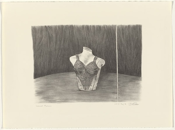 Artist: b'Walker, Deborah.' | Title: b'Carnival fashions' | Date: 1985 | Technique: b'lithograph, printed in black ink, from one stone' | Copyright: b'\xc2\xa9 Deborah Walker. Licensed by VISCOPY, Australia' Artist: b'Walker, Deborah.' | Title: b'Carnival fashions' | Date: 1985 | Technique: b'lithograph, printed in black ink, from one stone' | Copyright: b'\xc2\xa9 Deborah Walker. Licensed by VISCOPY, Australia'