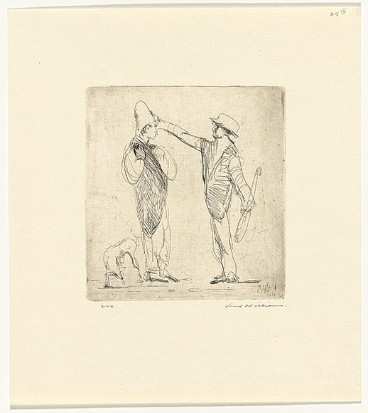 Artist: b'WILLIAMS, Fred' | Title: b'Music Hall' | Date: 1955-56 | Technique: b'etching and drypoint, printed in black ink, from one brass plate' | Copyright: b'\xc2\xa9 Fred Williams Estate' Artist: b'WILLIAMS, Fred' | Title: b'Music Hall' | Date: 1955-56 | Technique: b'etching and drypoint, printed in black ink, from one brass plate' | Copyright: b'\xc2\xa9 Fred Williams Estate'