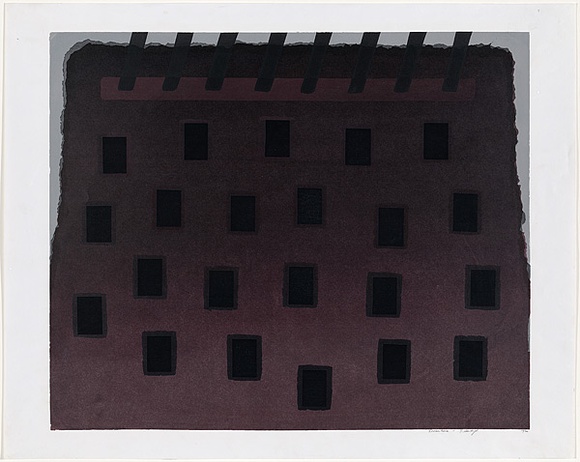 Artist: b'Senbergs, Jan.' | Title: b'Dream home' | Date: 1969 | Technique: b'screenprint, printed in colour, from three stencils' | Copyright: b'\xc2\xa9 Jan Senbergs. Licensed by VISCOPY, Australia' Artist: b'Senbergs, Jan.' | Title: b'Dream home' | Date: 1969 | Technique: b'screenprint, printed in colour, from three stencils' | Copyright: b'\xc2\xa9 Jan Senbergs. Licensed by VISCOPY, Australia'