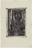 Artist: Zikaras, Teisutis. | Title: One of the three wise men. | Date: 1958 | Technique: linocut, printed in black ink, from one block