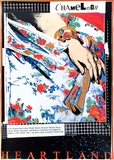 Artist: b'ARNOLD, Raymond' | Title: b'Heartland, Chameleon Gallery, Hobart.' | Date: 1985 | Technique: b'screenprint, printed in colour, from nine stencils'