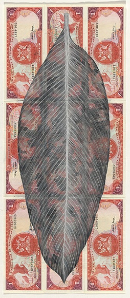 Artist: b'HALL, Fiona' | Title: b'Maranta arundinacea - Arrowroot (Trinidad & Tobago currency)' | Date: 2000 - 2002 | Technique: b'gouache' | Copyright: b'\xc2\xa9 Fiona Hall' Artist: b'HALL, Fiona' | Title: b'Maranta arundinacea - Arrowroot (Trinidad & Tobago currency)' | Date: 2000 - 2002 | Technique: b'gouache' | Copyright: b'\xc2\xa9 Fiona Hall'