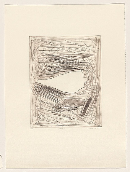 Title: Tube 2 | Date: 1979 | Technique: drypoint, printed in black ink, from one perspex plate