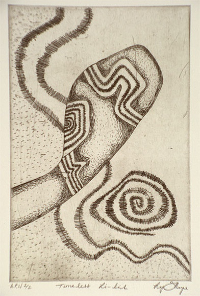 Artist: b'Thorpe, Lyn.' | Title: b'Timeless Li-lil' | Date: 1999, April | Technique: b'etching, printed in black ink, from one plate' Artist: b'Thorpe, Lyn.' | Title: b'Timeless Li-lil' | Date: 1999, April | Technique: b'etching, printed in black ink, from one plate'