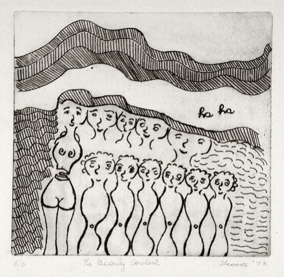 Artist: b'Shearer, Mitzi.' | Title: b'the beauty contest' | Date: 1978