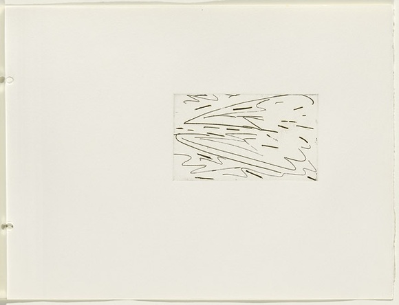 Artist: b'JACKS, Robert' | Title: b'not titled [abstract linear composition]. [leaf 41 : recto]' | Date: 1978 | Technique: b'etching, printed in black ink, from one plate'