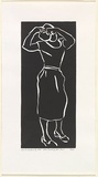 Artist: b'Dallwitz, David.' | Title: b'Joan combing her hair.' | Date: 1954