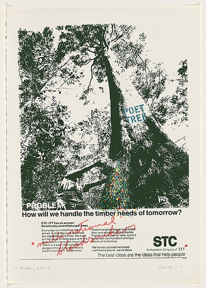 Artist: b'TIPPING, Richard' | Title: b'a print from Airpoet portfolio.' | Date: 1979 | Technique: b'screenprint, printed in colour, from two stencils' Artist: b'TIPPING, Richard' | Title: b'a print from Airpoet portfolio.' | Date: 1979 | Technique: b'screenprint, printed in colour, from two stencils'