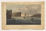 Title: Sydney Heads | Date: 1826 | Technique: lithograph, printed in black ink, from one stone; hand-coloured