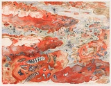 Artist: Wolseley, John. | Title: Arrarente Desert | Date: 1997, May - July | Technique: lithograph, printed in colour, from four stones | Copyright: © John Wolseley. Licensed by VISCOPY, Australia