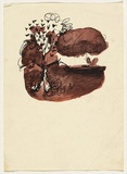 Artist: Nolan, Sidney. | Title: (Tree, figure and landscape) | Technique: screenprint