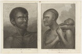 Title: Un homme de la terre Van-Diemen; Une femme de la terre de Van-Diemen | Date: 1829 | Technique: etching and engraving, printed in black ink, each from one plate