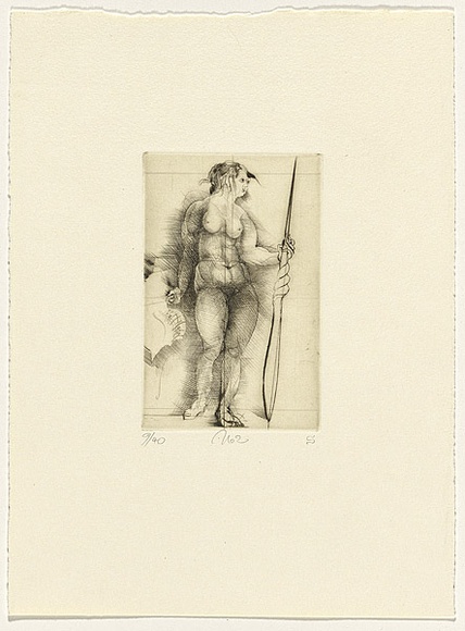 Artist: b'SCHMEISSER, Jorg' | Title: b'No.2 - Beispiel: Kaltnadel (No.1 - Example: Drypoint)' | Date: 1976 | Technique: b'drypoint, printed in black ink, from one plate' | Copyright: b'\xc2\xa9 J\xc3\xb6rg Schmeisser' Artist: b'SCHMEISSER, Jorg' | Title: b'No.2 - Beispiel: Kaltnadel (No.1 - Example: Drypoint)' | Date: 1976 | Technique: b'drypoint, printed in black ink, from one plate' | Copyright: b'\xc2\xa9 J\xc3\xb6rg Schmeisser'
