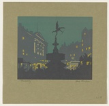 Artist: Thorpe, Hall. | Title: Piccadilly [2]. | Date: c.1922 | Technique: woodcut, printed in colour, from multiple blocks