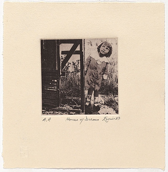 Artist: b'EWINS, Rod' | Title: b'House of Dreams.' | Date: 1983, April | Technique: b'photo-etching and aquatint, printed in black ink, from one plate' Artist: b'EWINS, Rod' | Title: b'House of Dreams.' | Date: 1983, April | Technique: b'photo-etching and aquatint, printed in black ink, from one plate'