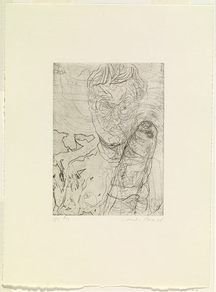 Artist: b'PARR, Mike' | Title: b'Hybridia 16.' | Date: 1989 | Technique: b'etching and open bite, printed in black ink, from one copper plate' Artist: b'PARR, Mike' | Title: b'Hybridia 16.' | Date: 1989 | Technique: b'etching and open bite, printed in black ink, from one copper plate'