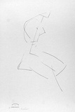 Artist: b'Powditch, Peter.' | Title: b'not titled [seated female nude]' | Date: c.1972 | Technique: b'lithograph, printed in black ink, from one plate'