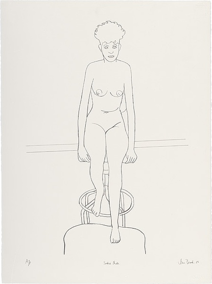 Artist: b'Brack, John.' | Title: b'Seated nude' | Date: 1986, 22 July | Technique: b'lithograph, printed in black ink, from one zinc plate' | Copyright: b'\xc2\xa9 Helen Brack' Artist: b'Brack, John.' | Title: b'Seated nude' | Date: 1986, 22 July | Technique: b'lithograph, printed in black ink, from one zinc plate' | Copyright: b'\xc2\xa9 Helen Brack'