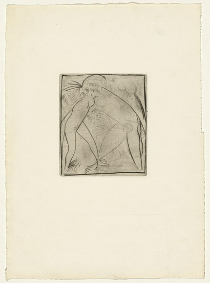 Artist: b'BOYD, Arthur' | Title: b'Nudes with joined feet.' | Date: (1962-63) | Technique: b'drypoint, printed in black ink, from one plate' | Copyright: b'Reproduced with permission of Bundanon Trust' Artist: b'BOYD, Arthur' | Title: b'Nudes with joined feet.' | Date: (1962-63) | Technique: b'drypoint, printed in black ink, from one plate' | Copyright: b'Reproduced with permission of Bundanon Trust'