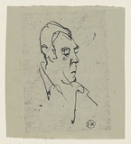 Artist: WILLIAMS, Fred | Title: Portrait of Dwyer | Date: c.1950 | Technique: dyeline | Copyright: © Fred Williams Estate