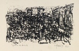 Artist: Halpern, Stacha. | Title: not titled [Paris scene] | Date: 1965, November | Technique: lithograph, printed in black ink, from one stone [or plate]