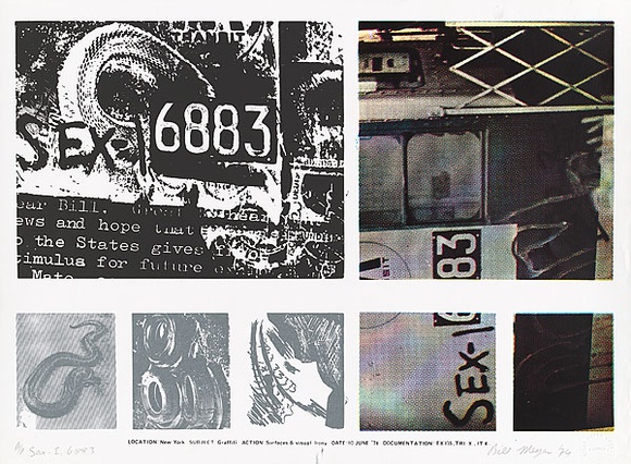 Artist: b'MEYER, Bill' | Title: b'Sex-I-6883' | Date: 1974-75 | Technique: b'photo and direct screenprint, printed in six colours, from seven screens' | Copyright: b'\xc2\xa9 Bill Meyer' Artist: b'MEYER, Bill' | Title: b'Sex-I-6883' | Date: 1974-75 | Technique: b'photo and direct screenprint, printed in six colours, from seven screens' | Copyright: b'\xc2\xa9 Bill Meyer'