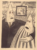 Artist: Hay, Bill. | Title: Black Deaths | Date: 1989, June - August | Technique: lithograph, printed in black ink, from one stone; hand-coloured