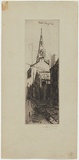 Artist: SHIRLOW, John | Title: A bye-way, Flinders Lane. | Date: 1896 | Technique: etching, printed in black ink with plate-tone, from one copper plate