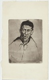 Artist: Dyson, Edward Ambrose. | Title: (Soldier smoking a cigarette). | Date: c.1942 | Technique: etching
